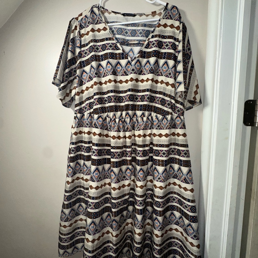 Geometric Patterned Dress